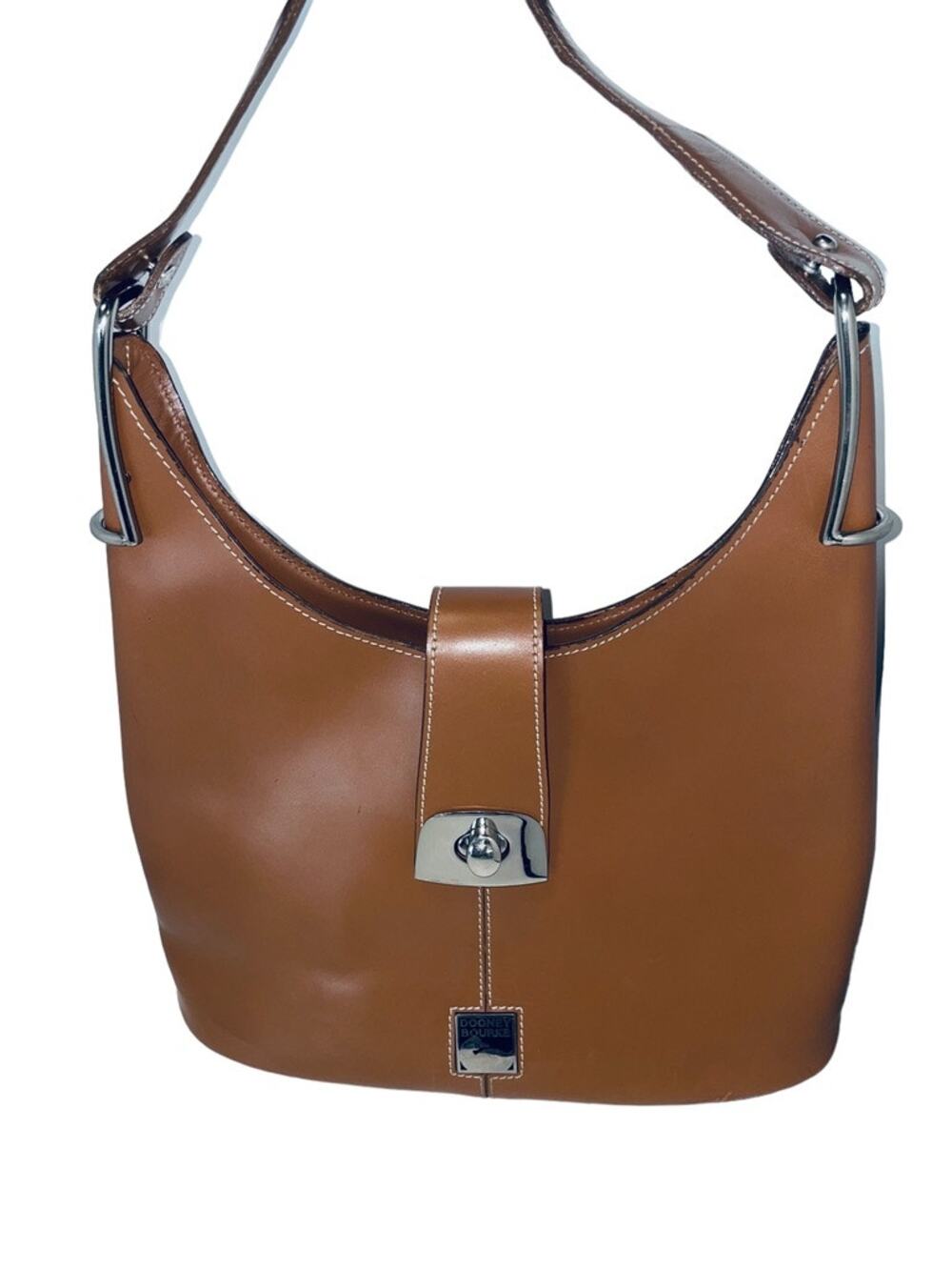 Dooney & Brourke Nutmeg Brown Florentine Leather Medium Shoulder Bag